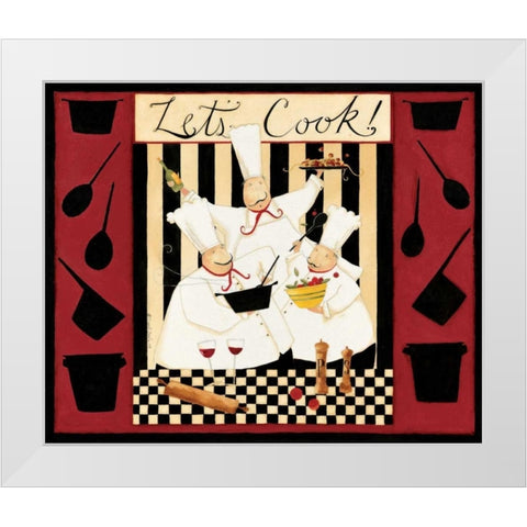 Cook Together White Modern Wood Framed Art Print by DiPaolo, Dan