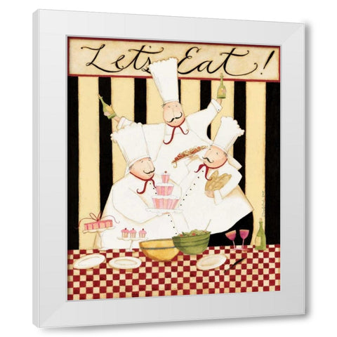 Lets Eat White Modern Wood Framed Art Print by DiPaolo, Dan