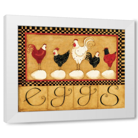 Lost Of Eggs White Modern Wood Framed Art Print by DiPaolo, Dan