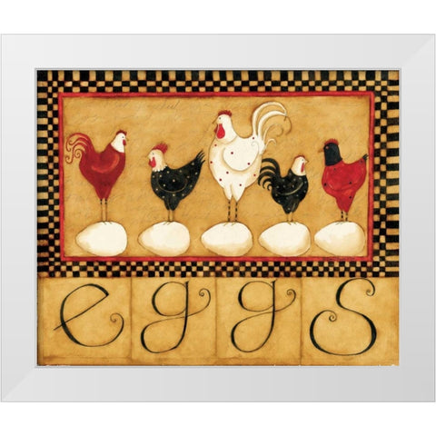 Lost Of Eggs White Modern Wood Framed Art Print by DiPaolo, Dan