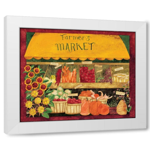 Market White Modern Wood Framed Art Print by DiPaolo, Dan