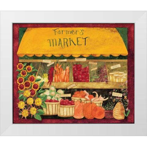 Market White Modern Wood Framed Art Print by DiPaolo, Dan