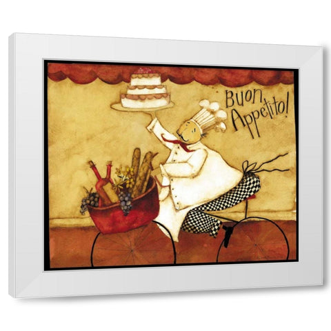 Eat Up White Modern Wood Framed Art Print by DiPaolo, Dan