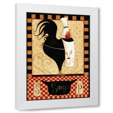 Chicken Soup White Modern Wood Framed Art Print by DiPaolo, Dan