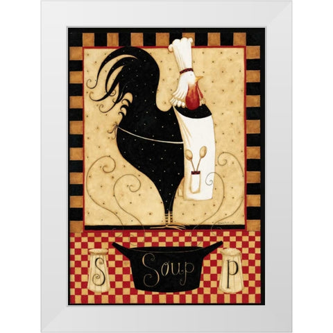 Chicken Soup White Modern Wood Framed Art Print by DiPaolo, Dan