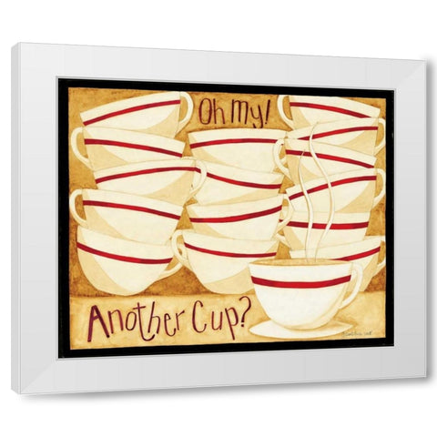 Another Cup White Modern Wood Framed Art Print by DiPaolo, Dan