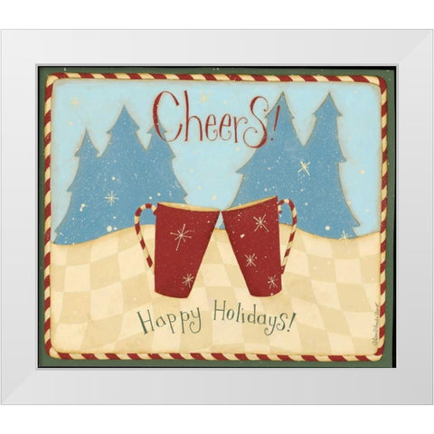 Cheers White Modern Wood Framed Art Print by DiPaolo, Dan