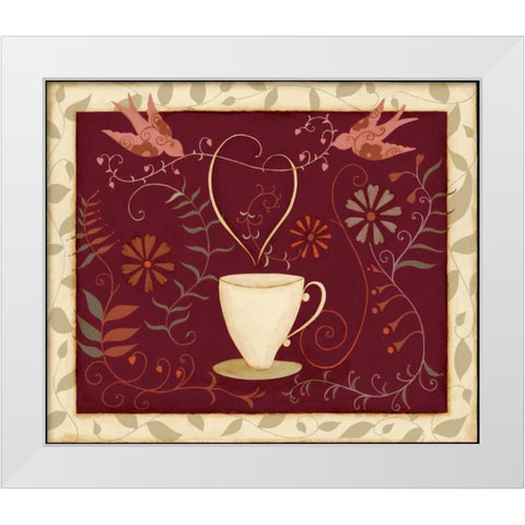 For Love White Modern Wood Framed Art Print by DiPaolo, Dan