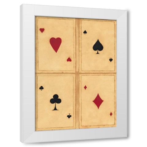 Aces White Modern Wood Framed Art Print by DiPaolo, Dan
