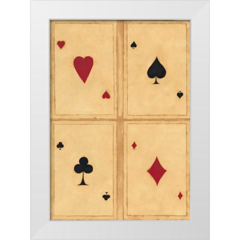 Aces White Modern Wood Framed Art Print by DiPaolo, Dan