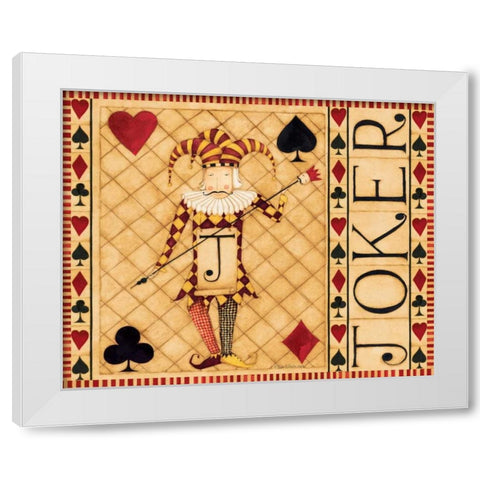 Joker White Modern Wood Framed Art Print by DiPaolo, Dan