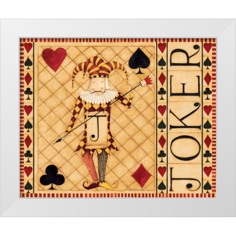 Joker White Modern Wood Framed Art Print by DiPaolo, Dan