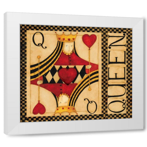 Queen White Modern Wood Framed Art Print by DiPaolo, Dan