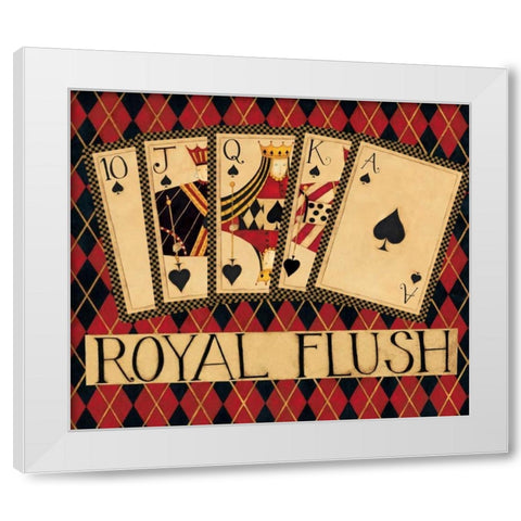 Royal Flush White Modern Wood Framed Art Print by DiPaolo, Dan