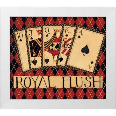 Royal Flush White Modern Wood Framed Art Print by DiPaolo, Dan