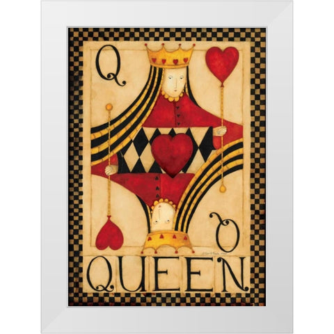 Q White Modern Wood Framed Art Print by DiPaolo, Dan