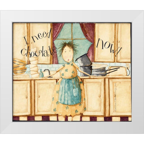 Mama White Modern Wood Framed Art Print by DiPaolo, Dan
