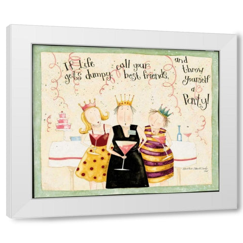 Look At Us White Modern Wood Framed Art Print by DiPaolo, Dan
