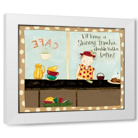 Only Me White Modern Wood Framed Art Print by DiPaolo, Dan