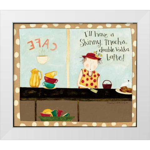 Only Me White Modern Wood Framed Art Print by DiPaolo, Dan