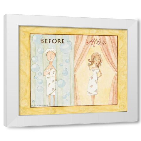 Now And Then White Modern Wood Framed Art Print by DiPaolo, Dan