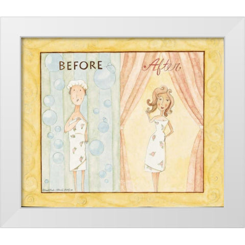 Now And Then White Modern Wood Framed Art Print by DiPaolo, Dan