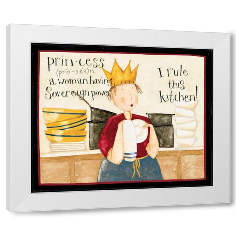 Princess White Modern Wood Framed Art Print by DiPaolo, Dan