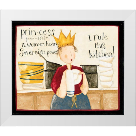 Princess White Modern Wood Framed Art Print by DiPaolo, Dan