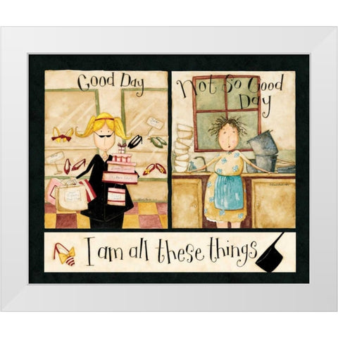 Different People White Modern Wood Framed Art Print by DiPaolo, Dan