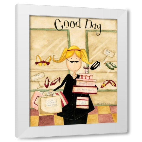 Good Day White Modern Wood Framed Art Print by DiPaolo, Dan