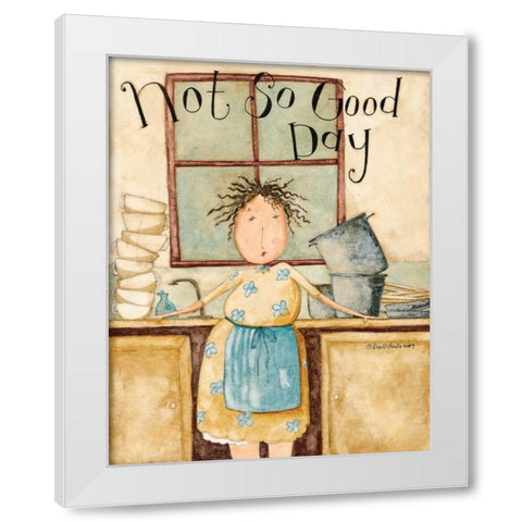 Not So Good Day White Modern Wood Framed Art Print by DiPaolo, Dan