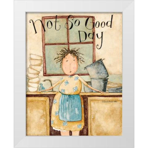 Not So Good Day White Modern Wood Framed Art Print by DiPaolo, Dan