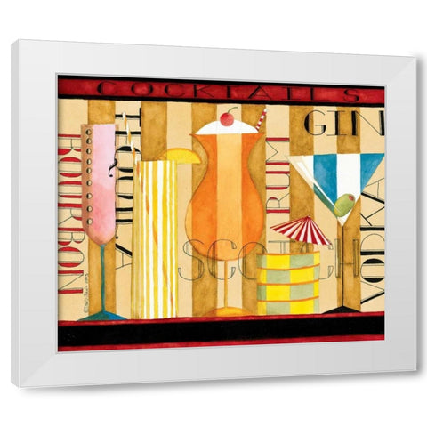 Drinks White Modern Wood Framed Art Print by DiPaolo, Dan