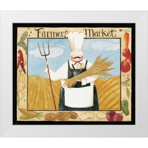 Market White Modern Wood Framed Art Print by DiPaolo, Dan