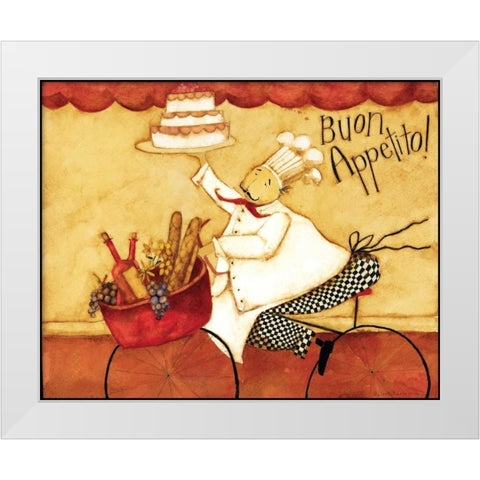 Biking White Modern Wood Framed Art Print by DiPaolo, Dan