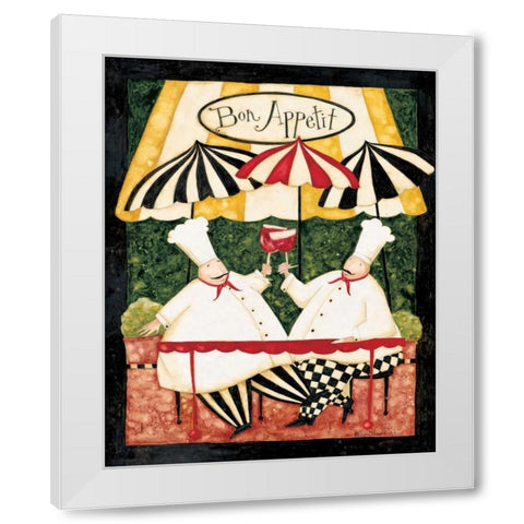Bon Apetite White Modern Wood Framed Art Print by DiPaolo, Dan