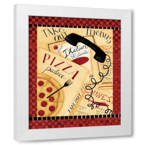 Take Out White Modern Wood Framed Art Print by DiPaolo, Dan