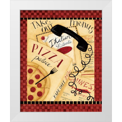 Take Out White Modern Wood Framed Art Print by DiPaolo, Dan