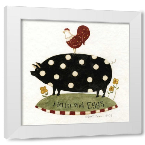 Ham and eggs White Modern Wood Framed Art Print by DiPaolo, Dan