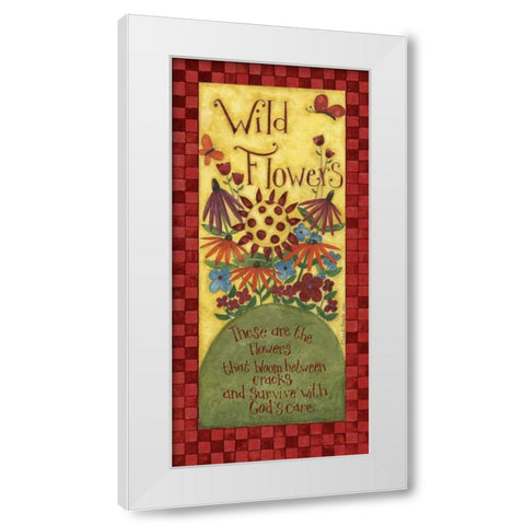 Flowers White Modern Wood Framed Art Print by DiPaolo, Dan