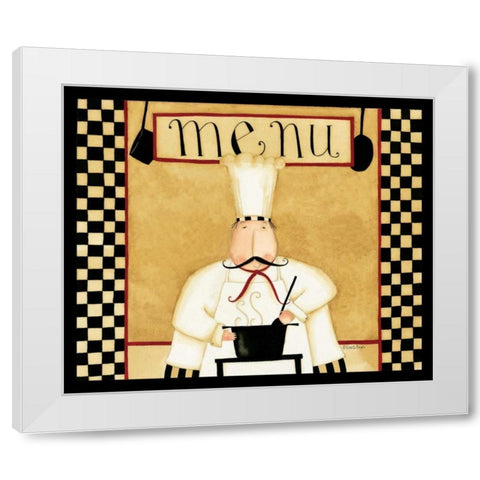 No Menu White Modern Wood Framed Art Print by DiPaolo, Dan