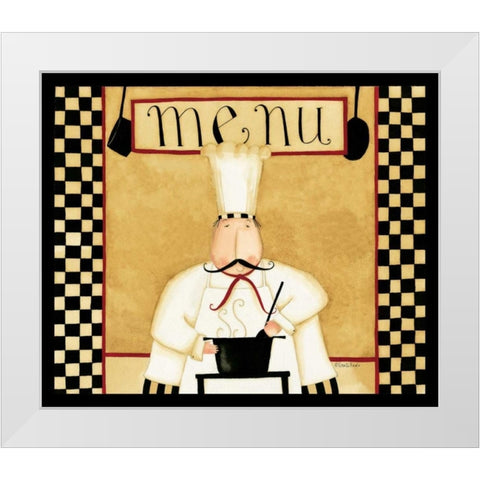 No Menu White Modern Wood Framed Art Print by DiPaolo, Dan