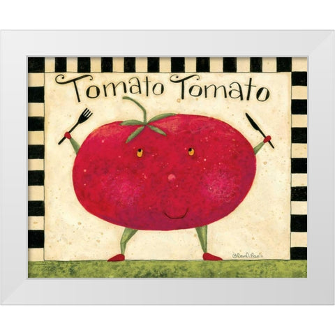 Tomato White Modern Wood Framed Art Print by DiPaolo, Dan