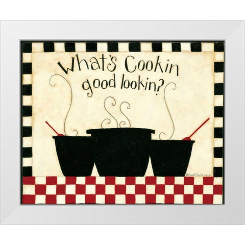 Whats Cooking White Modern Wood Framed Art Print by DiPaolo, Dan