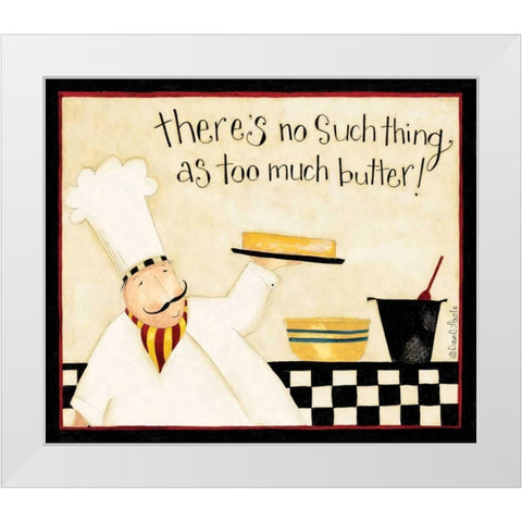 Too Much Butter White Modern Wood Framed Art Print by DiPaolo, Dan