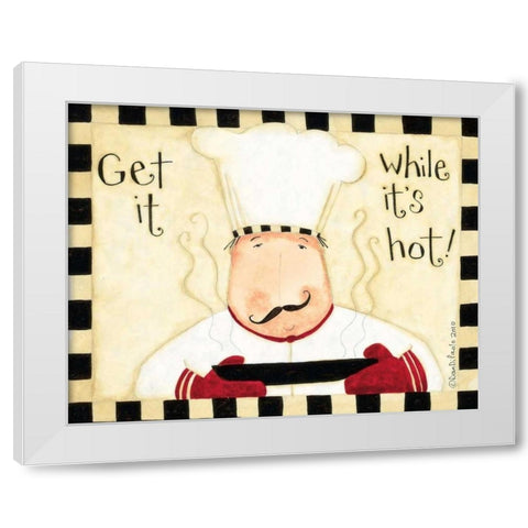 Get It While Its Hot White Modern Wood Framed Art Print by DiPaolo, Dan