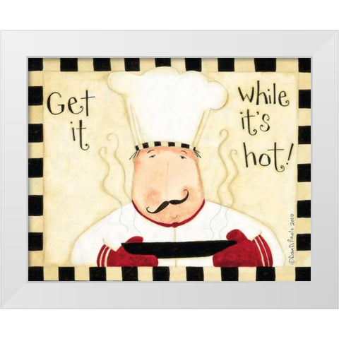 Get It While Its Hot White Modern Wood Framed Art Print by DiPaolo, Dan