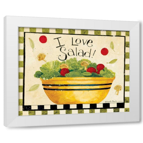 Salad White Modern Wood Framed Art Print by DiPaolo, Dan