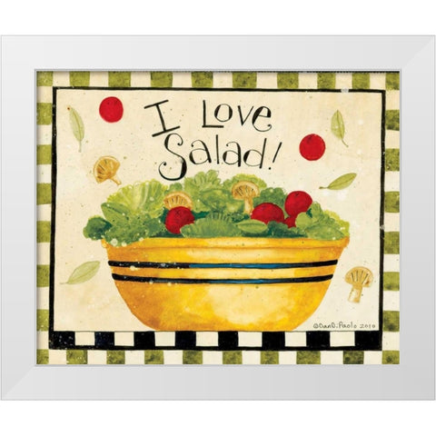 Salad White Modern Wood Framed Art Print by DiPaolo, Dan