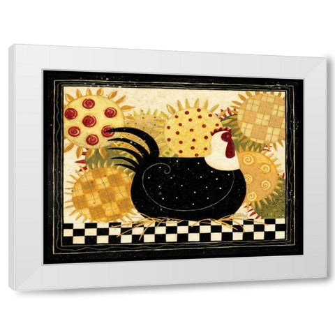 Hen White Modern Wood Framed Art Print by DiPaolo, Dan